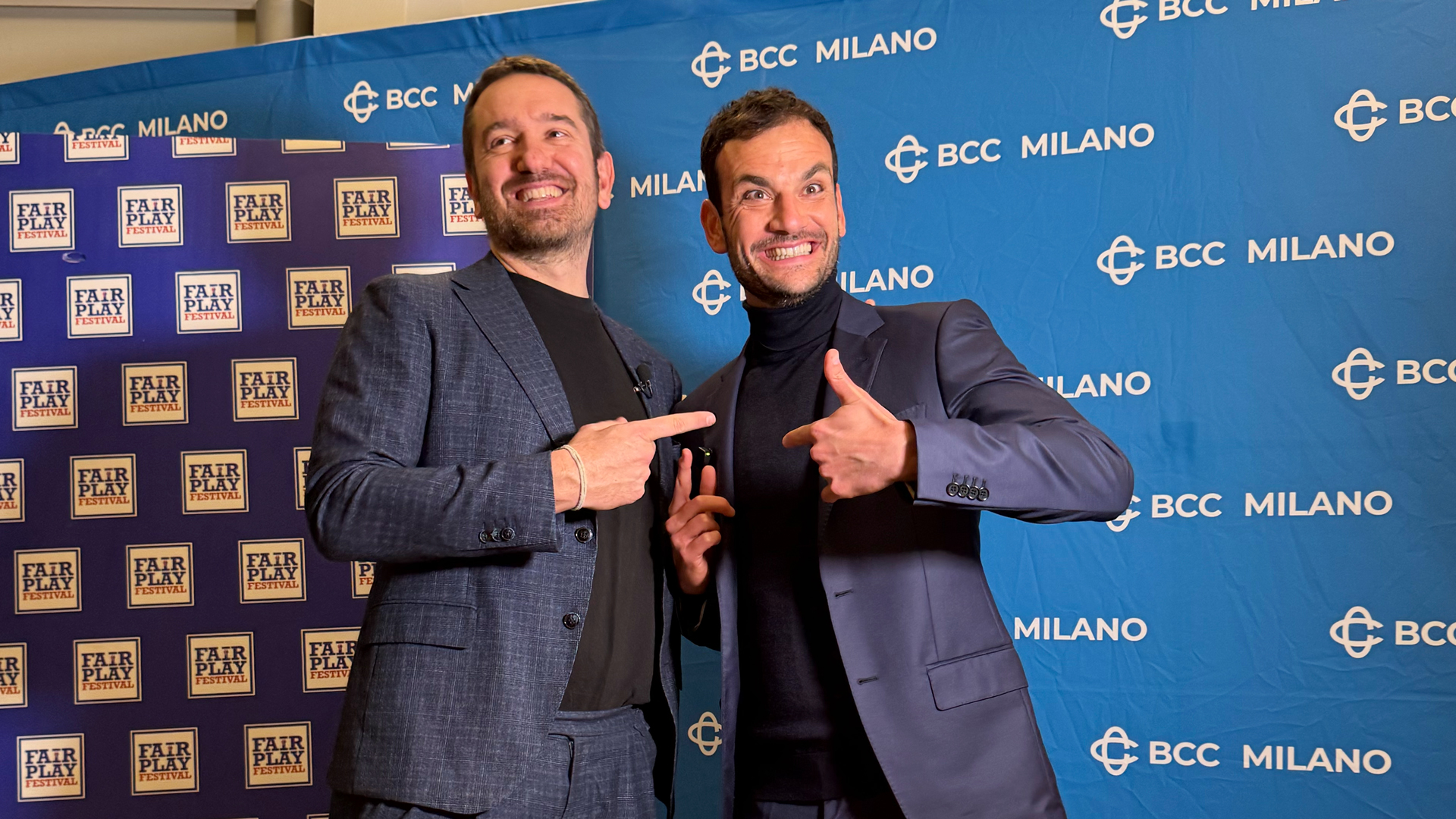 Marco Cattaneo, presentatore della serata e Marco Parolo