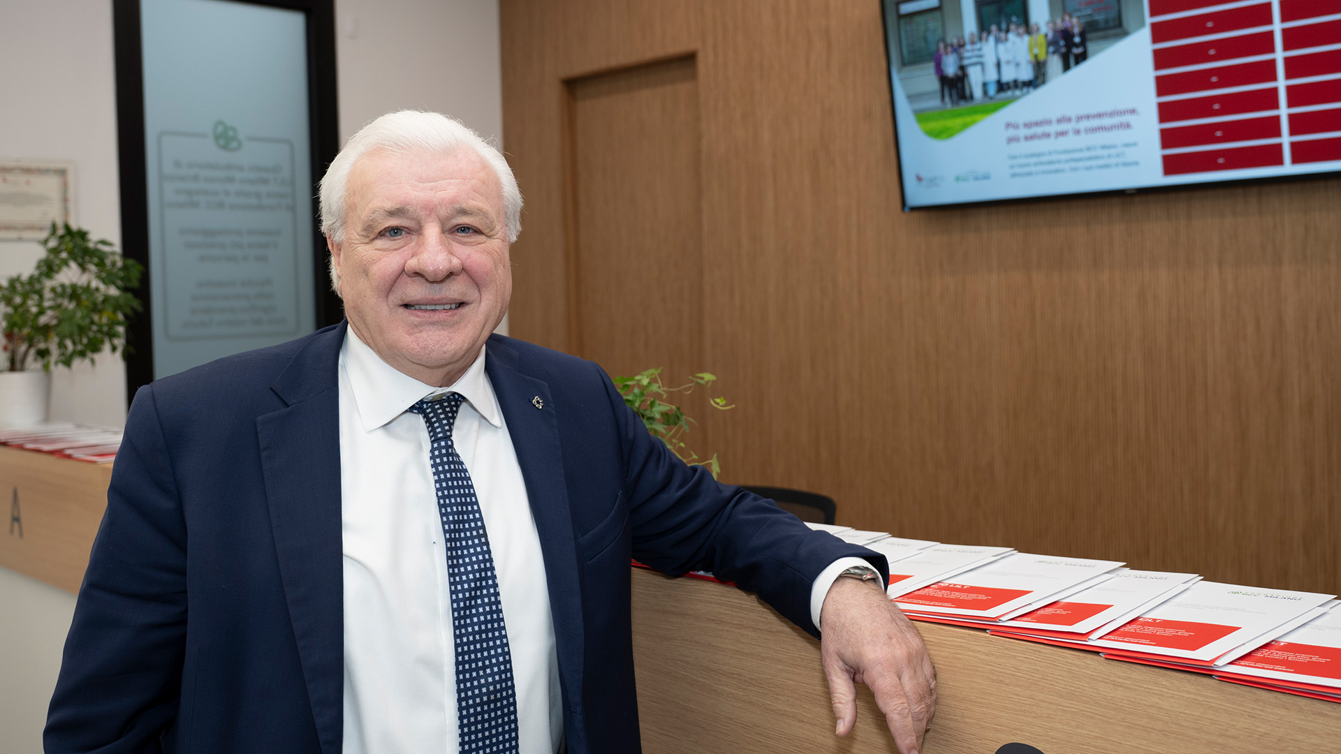 Il Presidente Giuseppe Maino negli spazi LILT di Cernusco