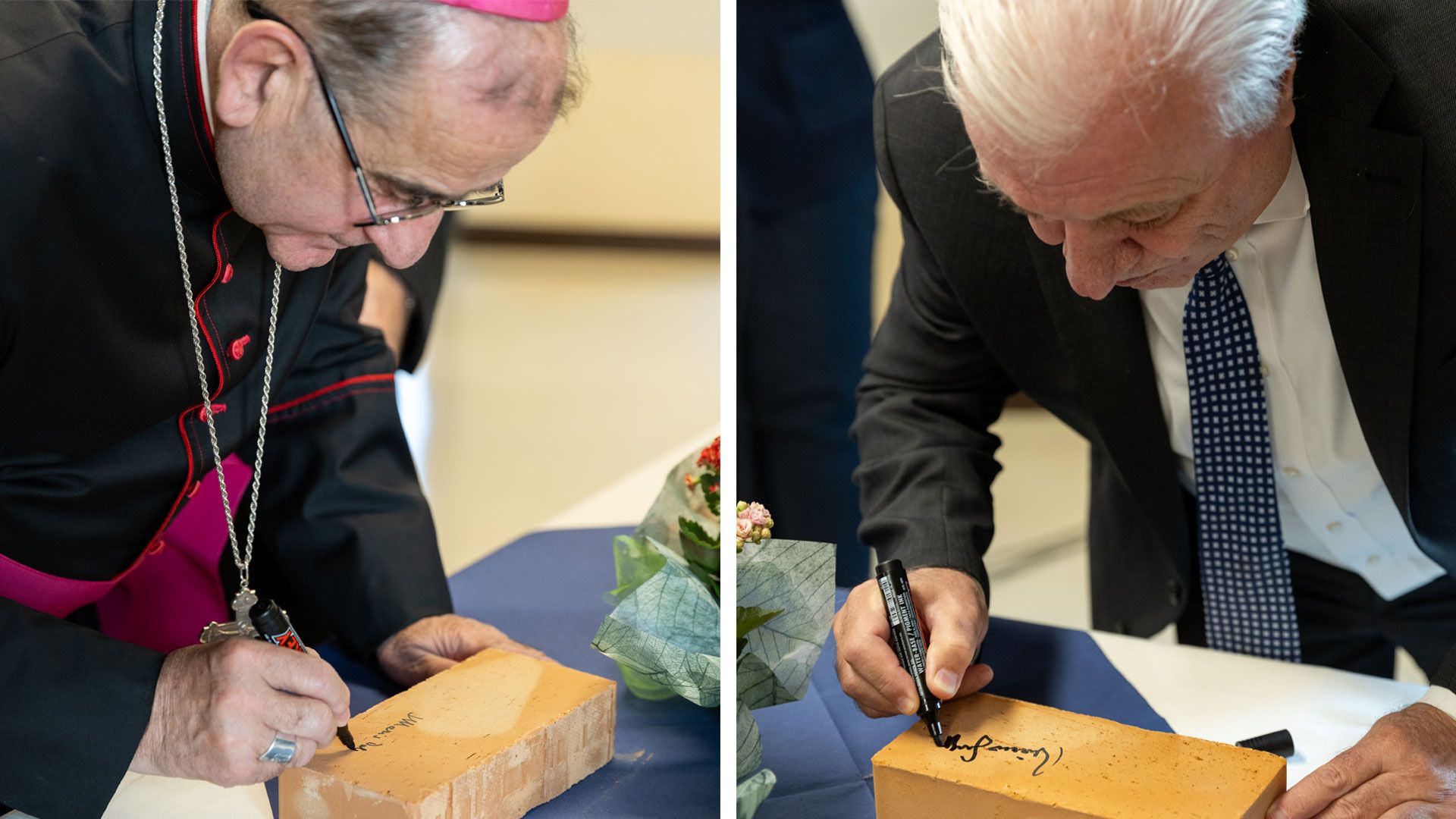 Mario Delpini e Giusepe Maino firmano i primi mattoni del nuovo Polo di Eccellenza Alzheimer 